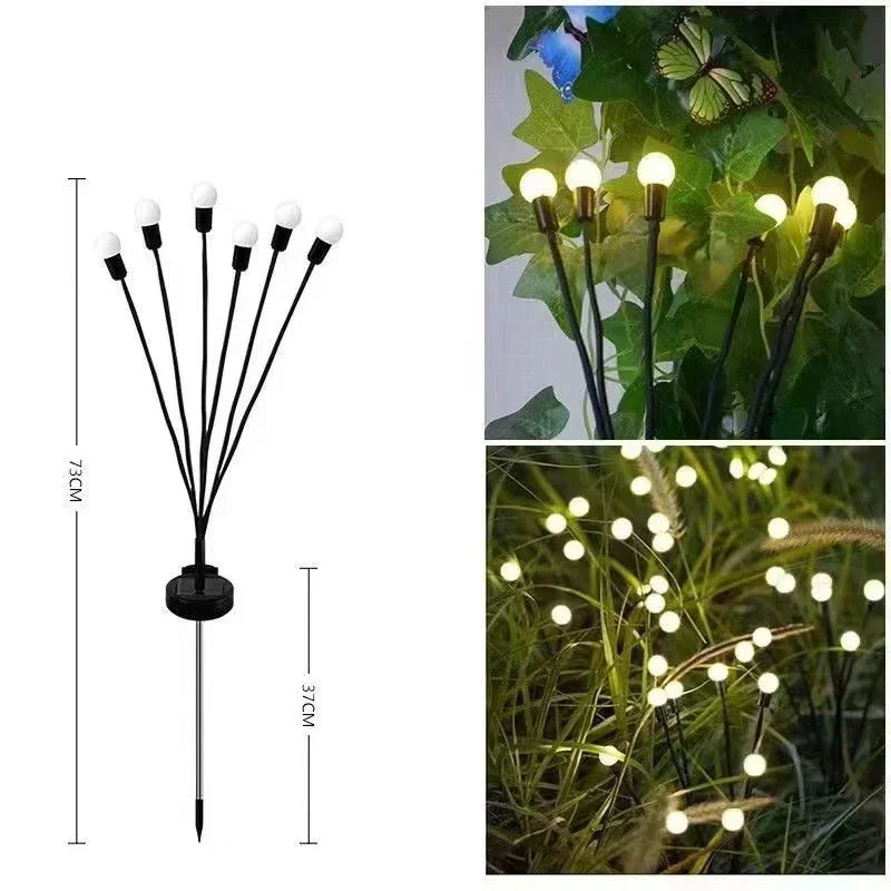 Solar-Powered Waterproof Firefly Swaying LED Pathway Lights – Outdoor Garden Landscape Lighting for Patio, Wedding, Yard & Party Decor