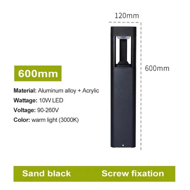 Outdoor LED Waterproof Lawn Lamp – Modern IP65 Landscape Light for Courtyard, Villa, Garden & Park