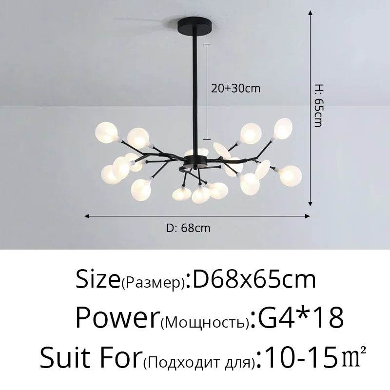 Nordic Firefly Pendant Light – Luxury Creative Art Chandelier for Living Room & Bedroom Home Decor