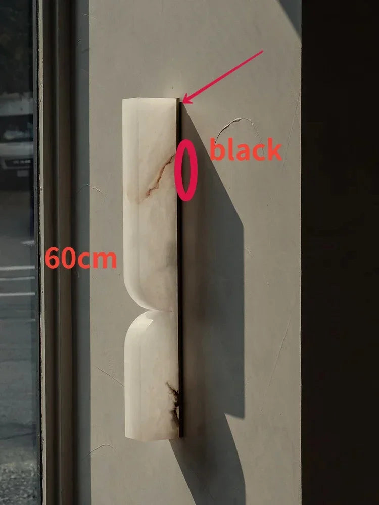 Modern Marble LED Wall Lamp – Warm Ambient Copper Sconce for Bedroom, Living Room, and Interior Décor Walls