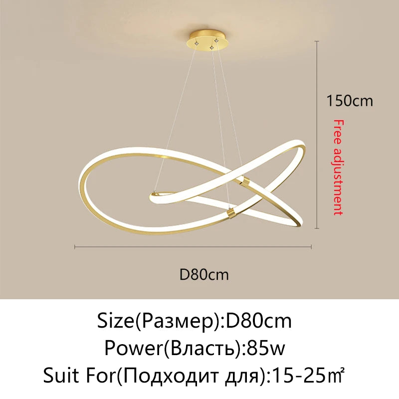 Modern LED Chandelier – Decorative Ceiling Light for Living Room, Dining Room, Bedroom & Kitchen