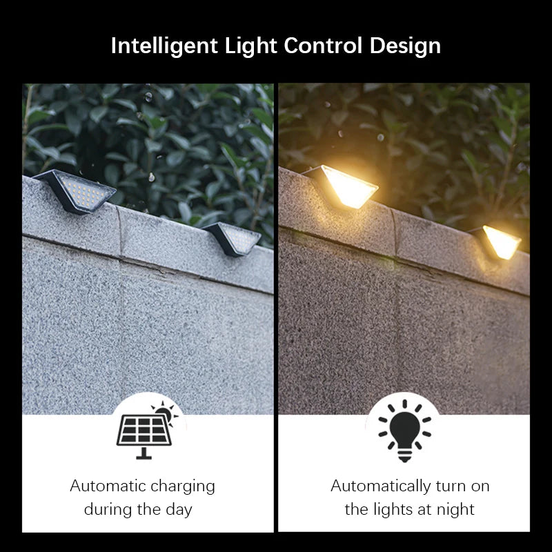 8Pcs LED Solar Step Lights – Waterproof Outdoor Stair and Deck Lighting, Solar Landscape Lights for Yard, Patio, Walkway