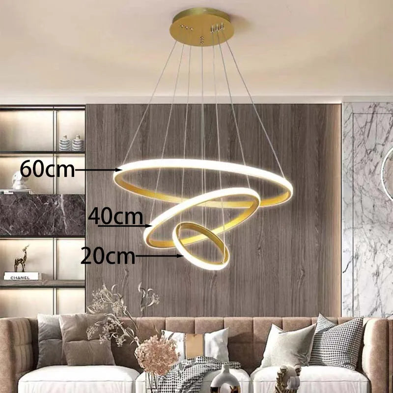 Nordic Starry Sky Projection LED Chandelier – Modern Black & Gold Ceiling Pendant for Living Room, Bedroom, Kitchen