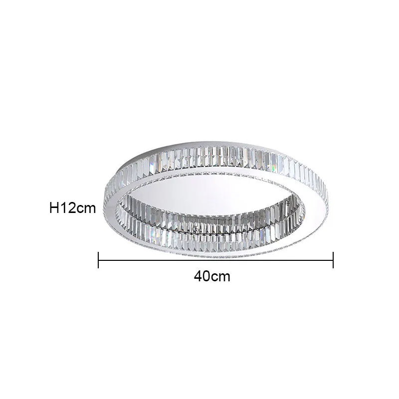 Modern Gold Luxury Crystal LED Chandelier – Round Ceiling Light for Living Room, Dining Room, and Bedroom