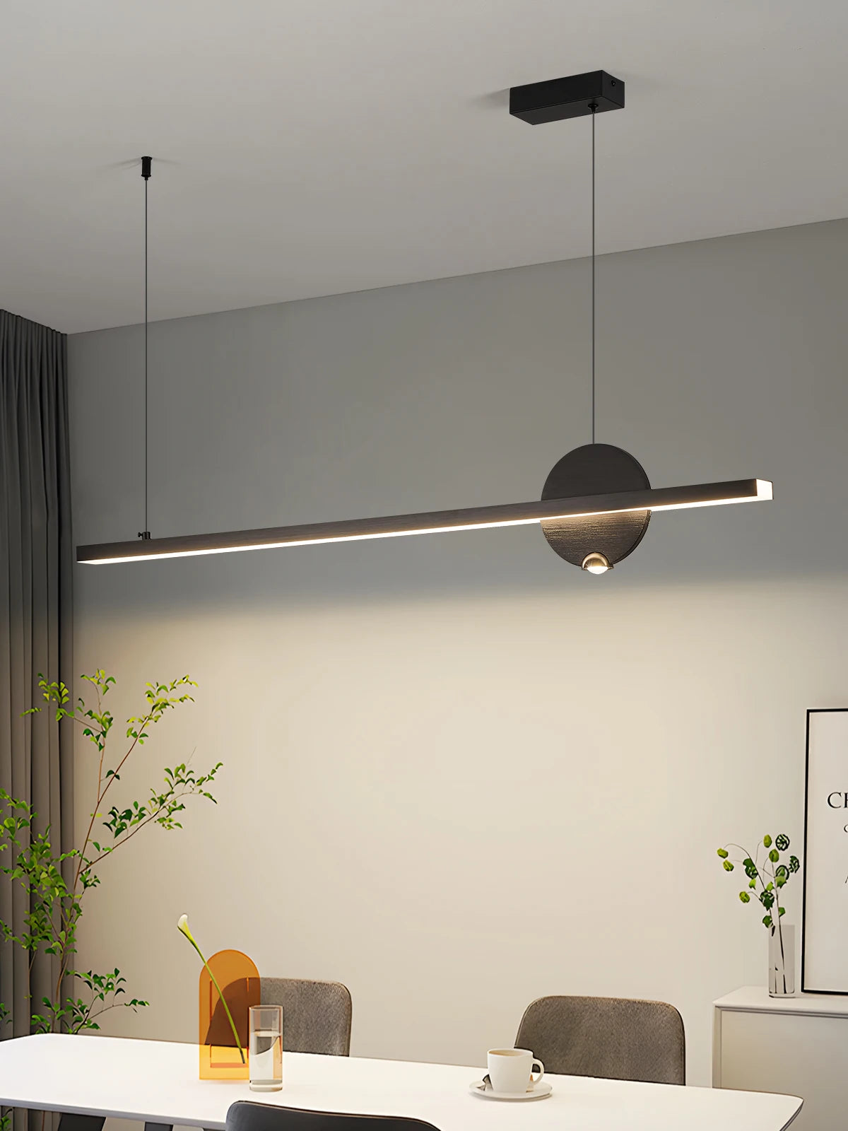 Nordic Modern Chandelier – Black Pendant Light for Dining Room, Kitchen, Bar & Restaurant