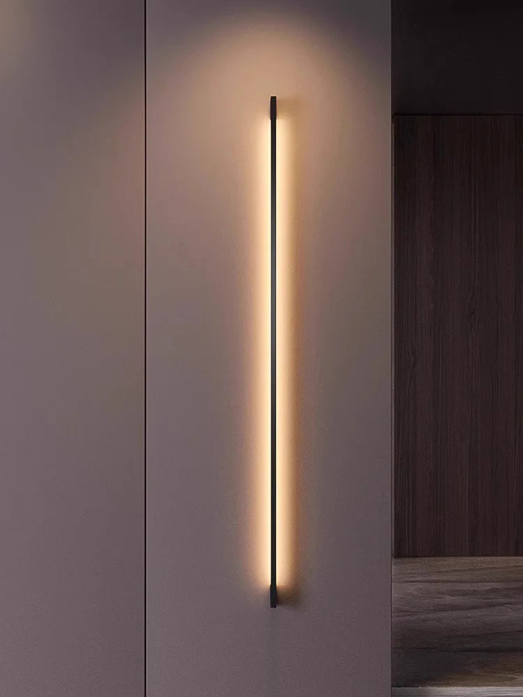 Modern Minimalist Long LED Wall Lamp – Nordic Background Wall Light for Bedroom, Living Room
