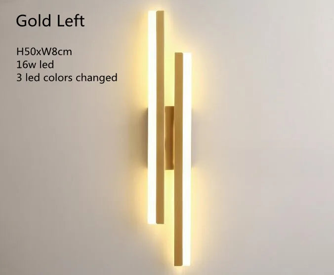Modern LED Wall Sconce – Copper Line Pipe Design With Acrylic Shade for Bedroom, Living Room, and Corridor Lighting