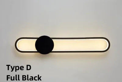 Modern Linear LED Wall Sconce – Ambient Bedroom and Hallway Lighting in Metal and Silicone