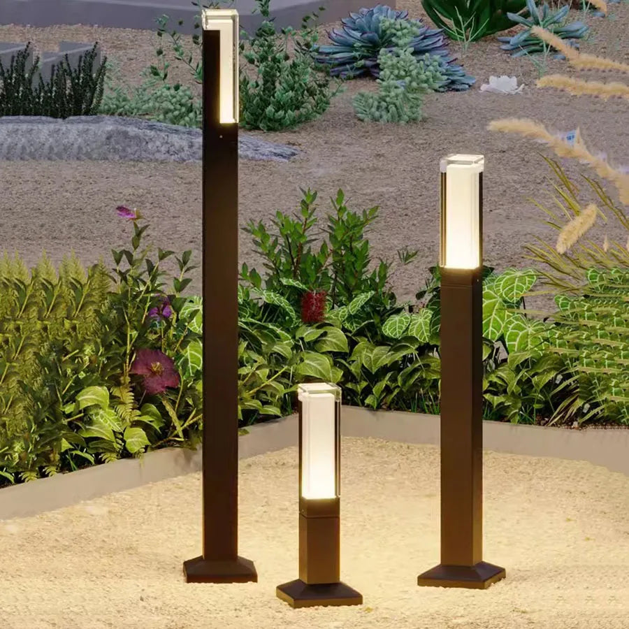 Waterproof IP65 Acrylic LED Lawn Light – Modern Aluminum Bollard Path Lamp for Garden, Walkway & Villa Landscape Decor