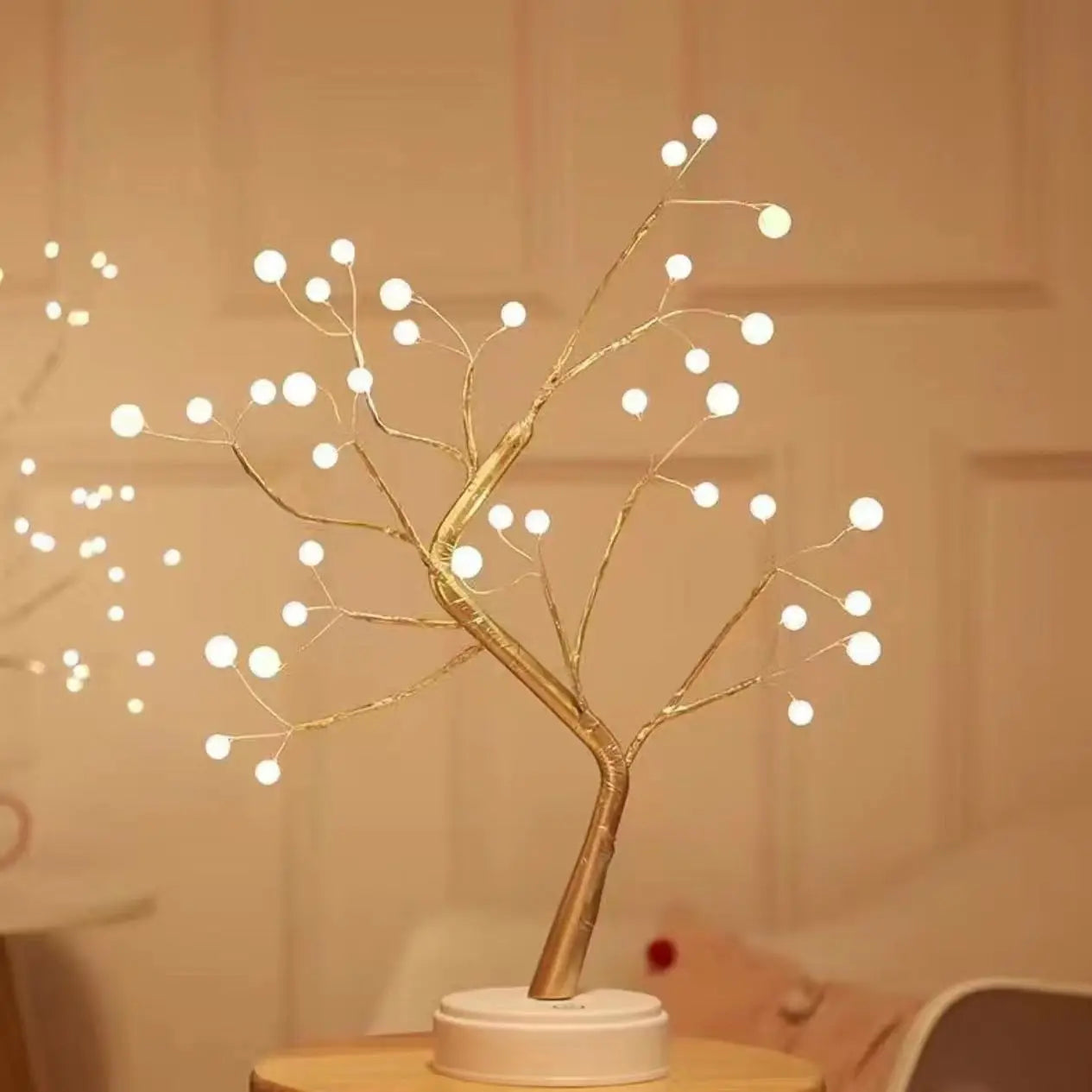 USB or Battery Powered Cherry Blossom LED Tree Lamp – Warm White Decorative Bonsai Light for Home and Bedroom
