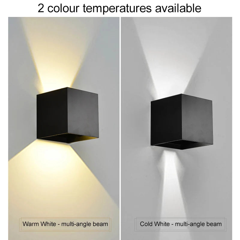 LED Wall Lamps 7W – Waterproof Modern Nordic Square Wall Light for Indoor & Outdoor Use