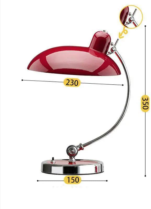 Danish Bauhaus Desk Lamp – Nordic Retro Vintage LED Bedside and Study Light