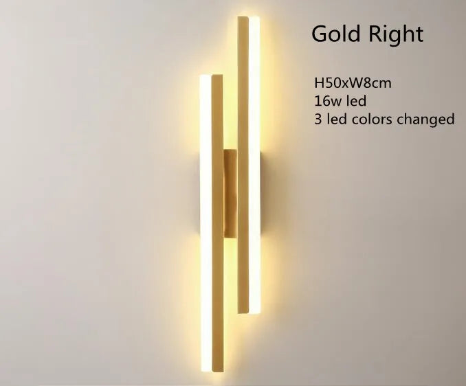 Modern LED Wall Sconce – Copper Line Pipe Design With Acrylic Shade for Bedroom, Living Room, and Corridor Lighting