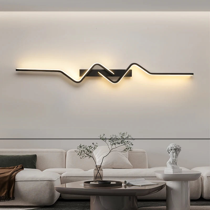 Modern Long LED Wall Lamp – Nordic Aluminum Decorative Light for Living Rooms, Corridors, and Home Interior Walls