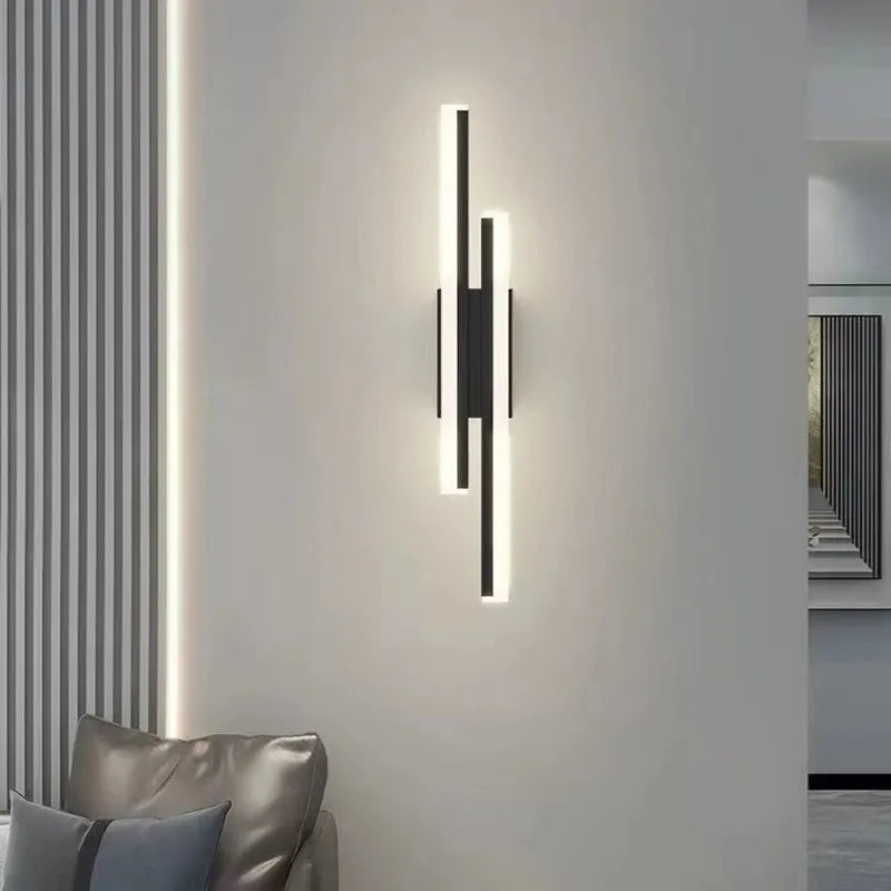 Modern LED Wall Sconce – Copper Line Pipe Design With Acrylic Shade for Bedroom, Living Room, and Corridor Lighting