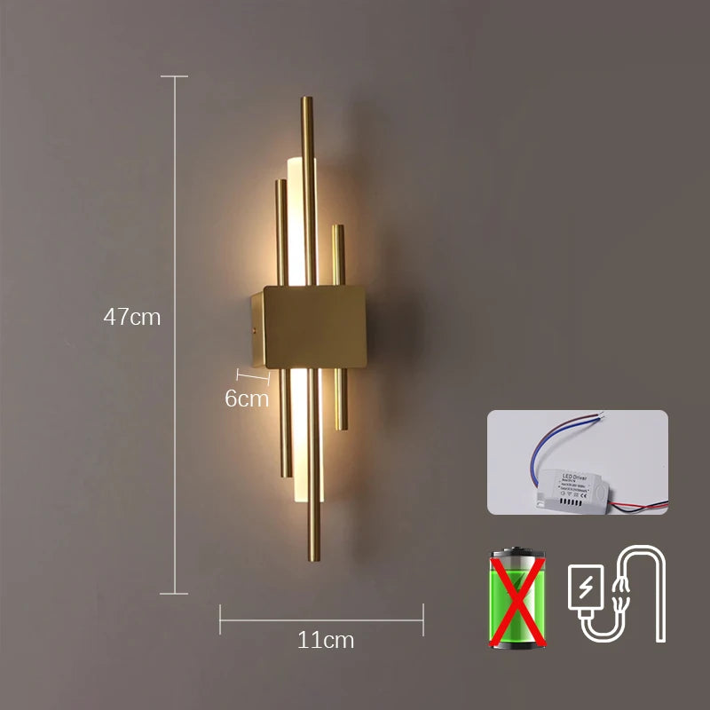 Nordic Rechargeable LED Wall Lamp – Modern Acrylic Up &amp; Down Sconce for Bedroom, Living Room, and Hotel Interior Lighting