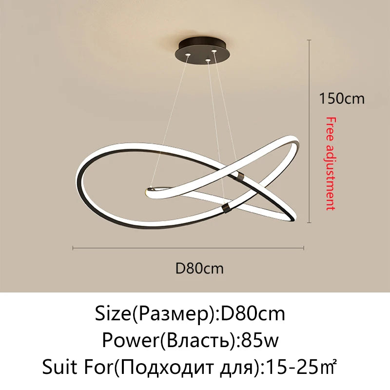 Modern LED Chandelier – Decorative Ceiling Light for Living Room, Dining Room, Bedroom & Kitchen