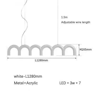 Oblure Arch Chandelier – Post-Modern U-Shaped Pendant Light