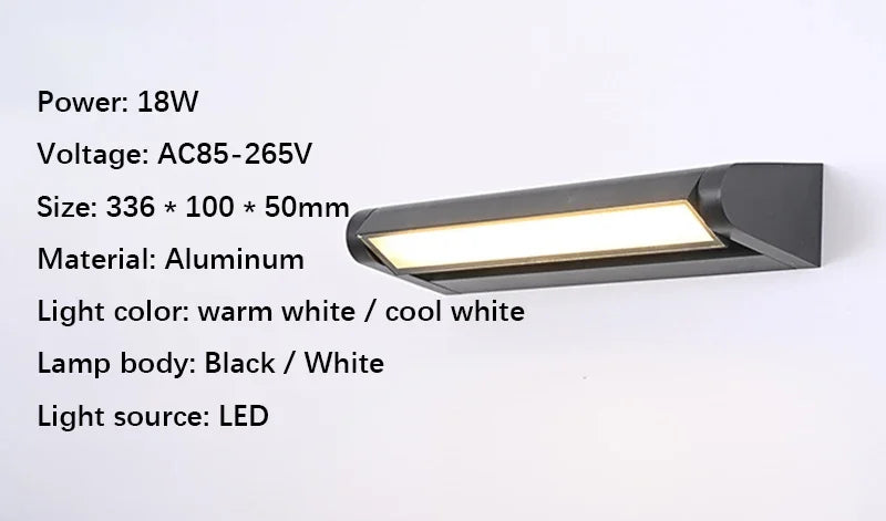 Adjustable Angle Outdoor Waterproof Wall Lamp – Modern Aluminum Garden and Exterior Wall Lighting