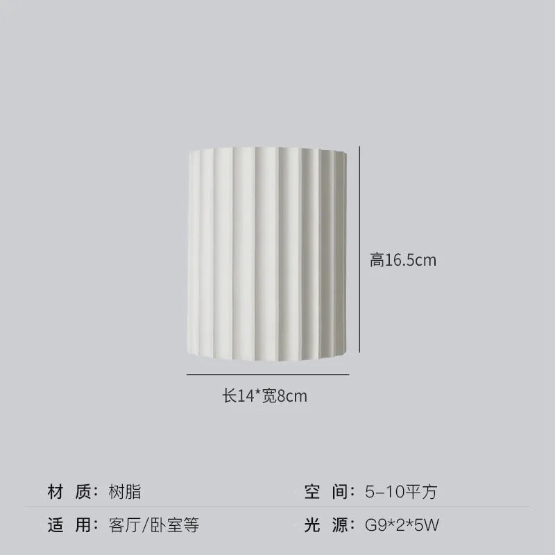 Modern Nordic Pumpkin LED Wall Lamp – Resin Bedside Sconce for Bedroom and Home Décor Lighting