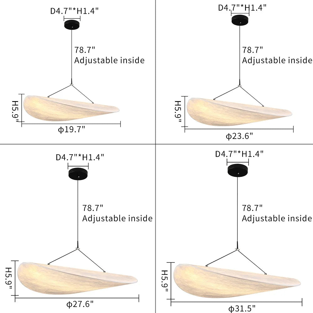 LIMIT LIGHT Silk LED Ceiling Chandelier – Modern Japanese-Style Handmade Pendant Lamp