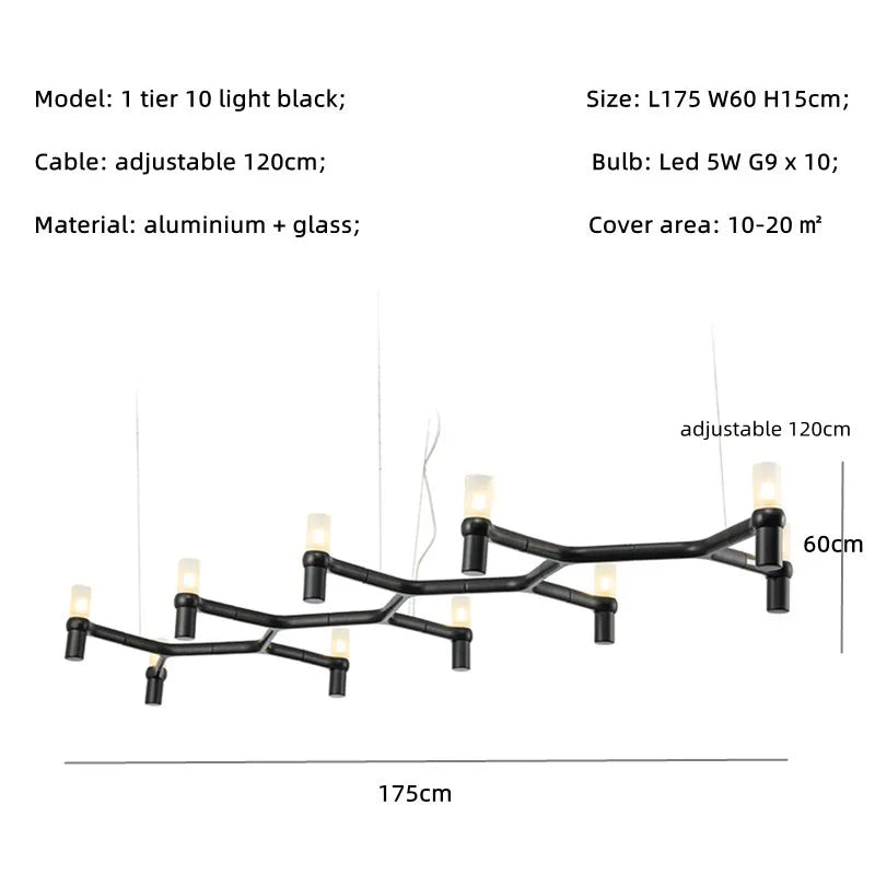 Modern Luxury Metal & Frosted Glass Geometric Ceiling Light – Adjustable Multi-Light Chandelier for Living Room, Dining Room & Hotels