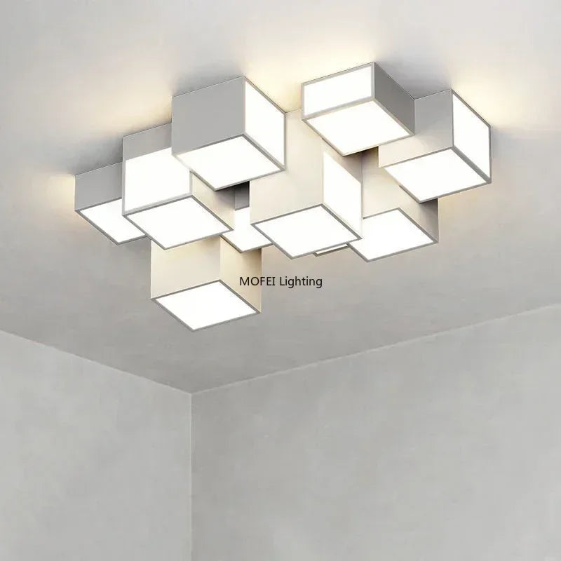 Nordic Designer Honeycomb LED Chandelier – Creative Remote-Dimming Pendant Light for Living Room & Bedroom
