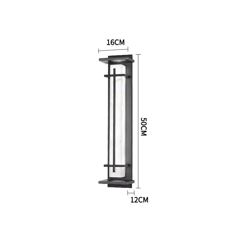 Applique murale extérieure – Lampe moderne et simple en acier inoxydable étanche pour villa, porche, balcon et terrasse de jardin