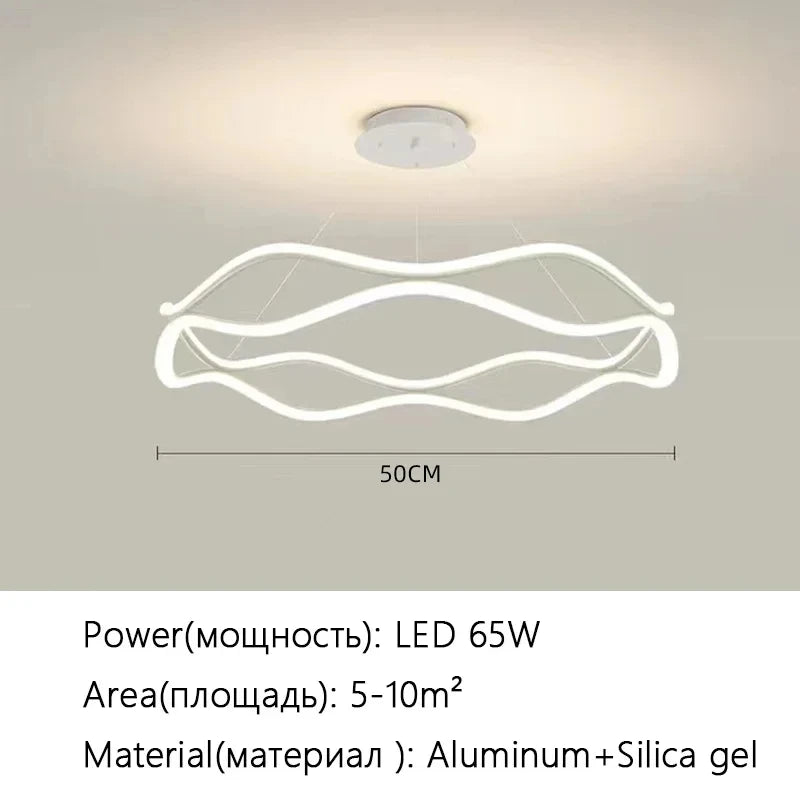 Modern Minimalist Restaurant Chandelier – Nordic Luxury LED Ceiling Light for Living Room, Bedroom & Dining Spaces