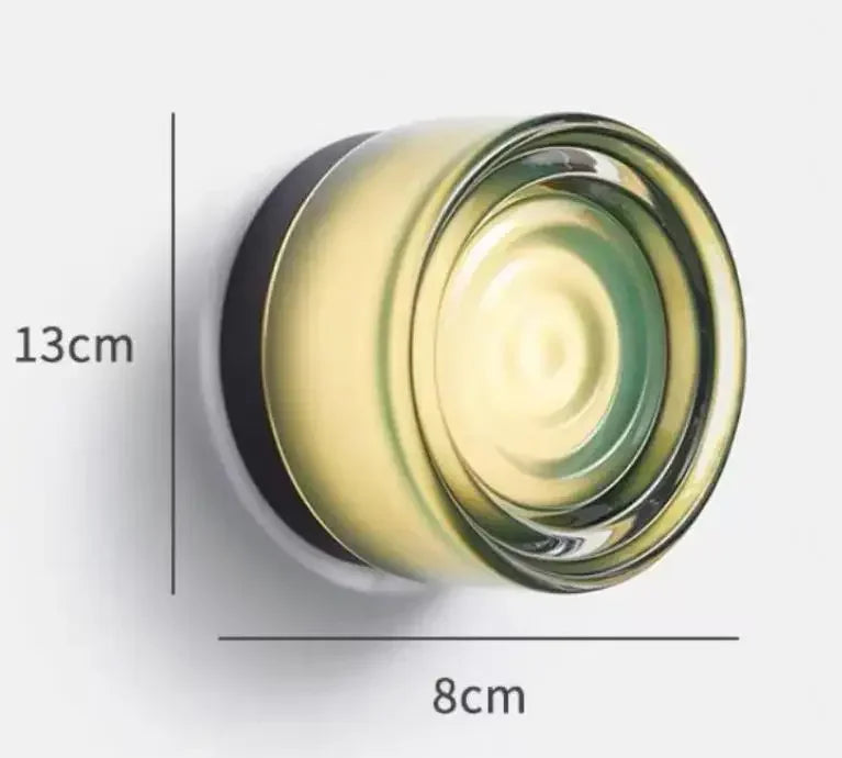 Modern Glass Round Wall Sconce – Nordic Colorful LED Lamp for Bedroom, Living Room & Hotel Decoration