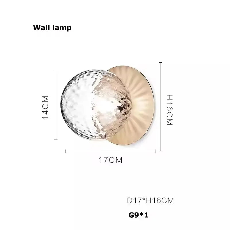 2025 Trendy Glass Bubble Art Chandelier – Gold & Chrome LED Ceiling Light for Living Room