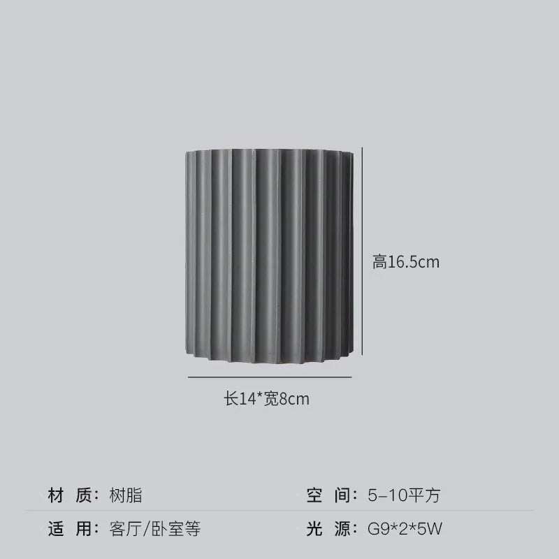 Modern Nordic Pumpkin LED Wall Lamp – Resin Bedside Sconce for Bedroom and Home Décor Lighting