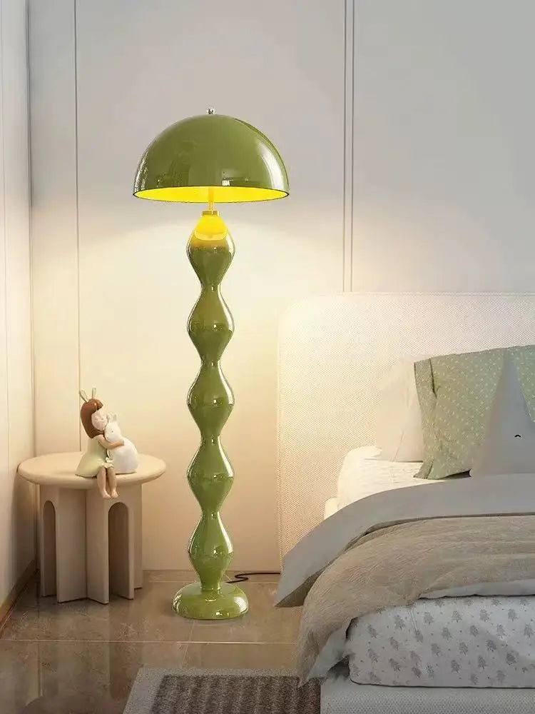 Cream Style Ceramic Floor Lamp – Sand Hair Decorative Standing Light for Living Room and Bedroom Ambient Lighting