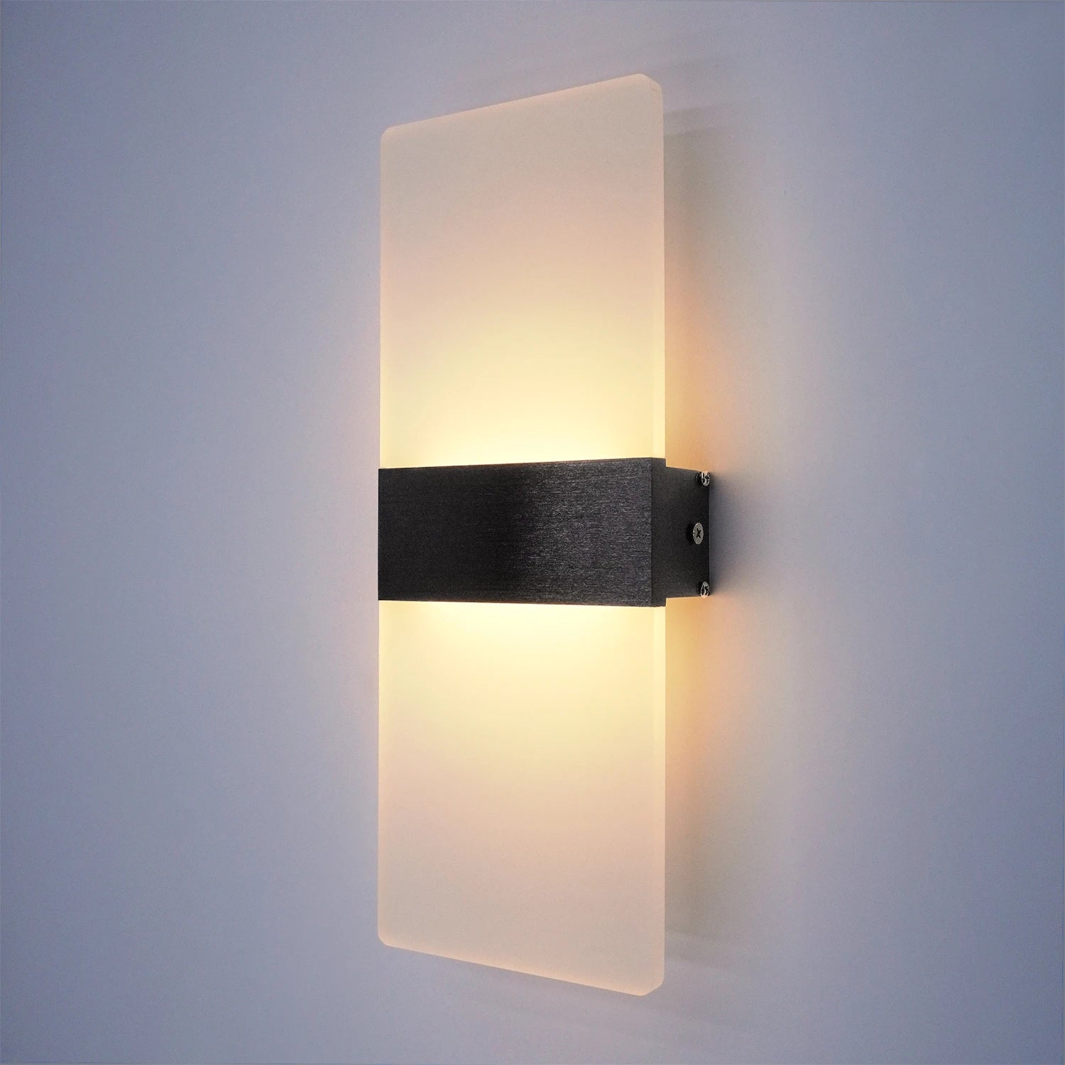 Modern Minimalist LED Wall Sconce – Aluminum and Acrylic Up–Down Light for Bedroom, Living Room & Corridor