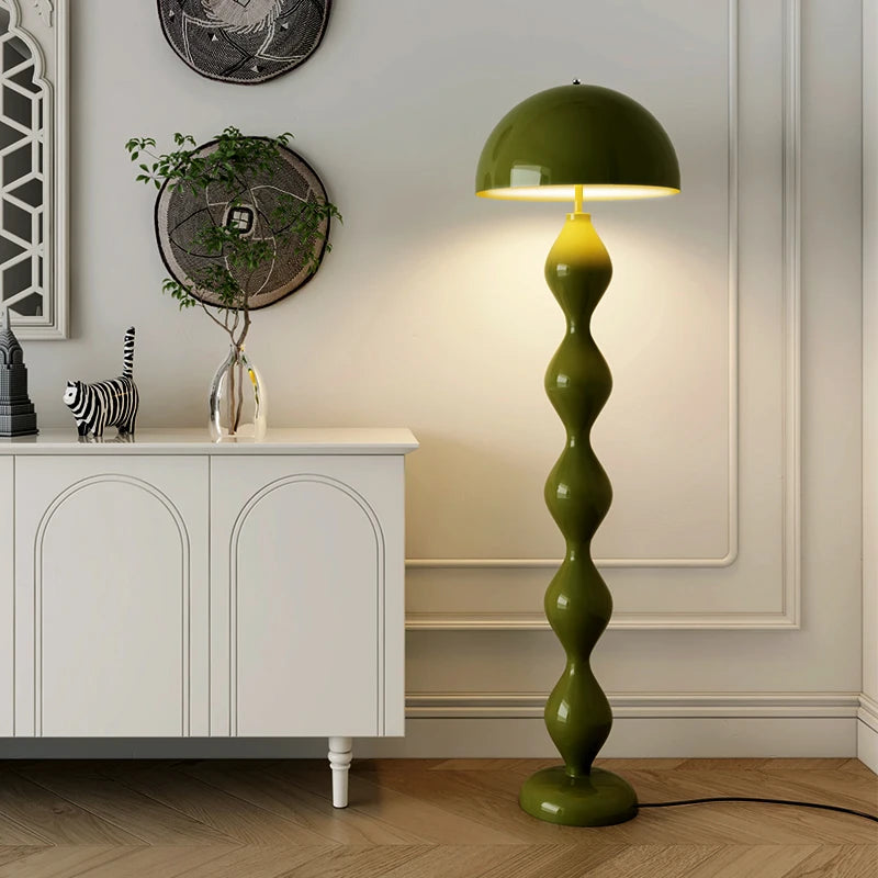 Cream Style Ceramic Floor Lamp – Sand Hair Decorative Standing Light for Living Room and Bedroom Ambient Lighting
