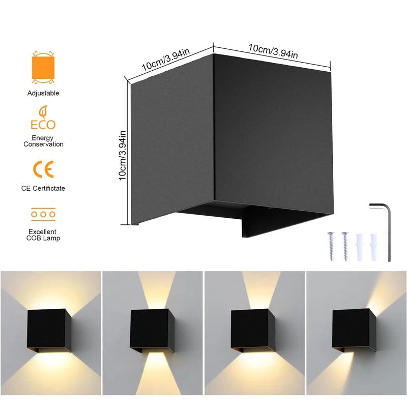 Aluminum LED Outdoor Wall Light – Waterproof Porch, Garden, Bedroom, Living Room, Corridor & Stairs Lighting