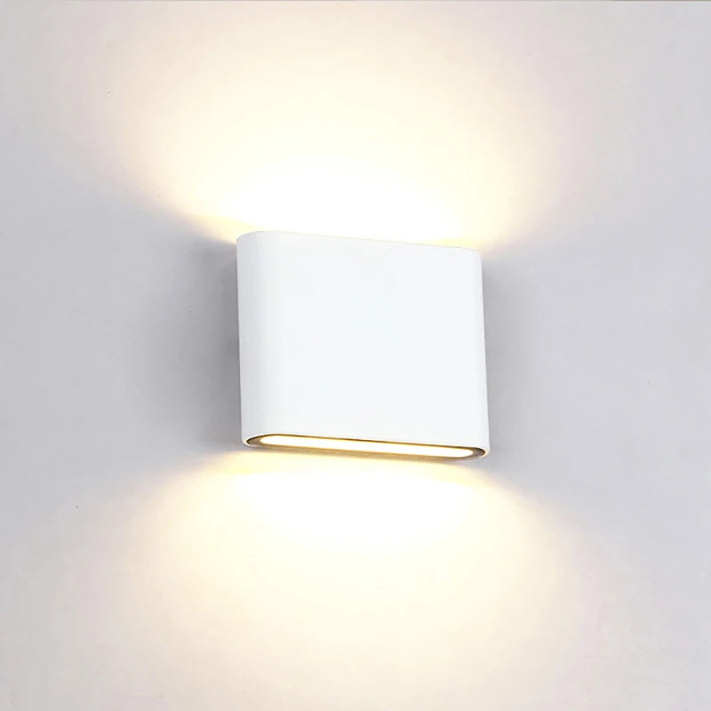 Modern Nordic Waterproof LED Wall Light – Aluminum Up & Down Sconce for Hallways, Bedrooms & Staircases