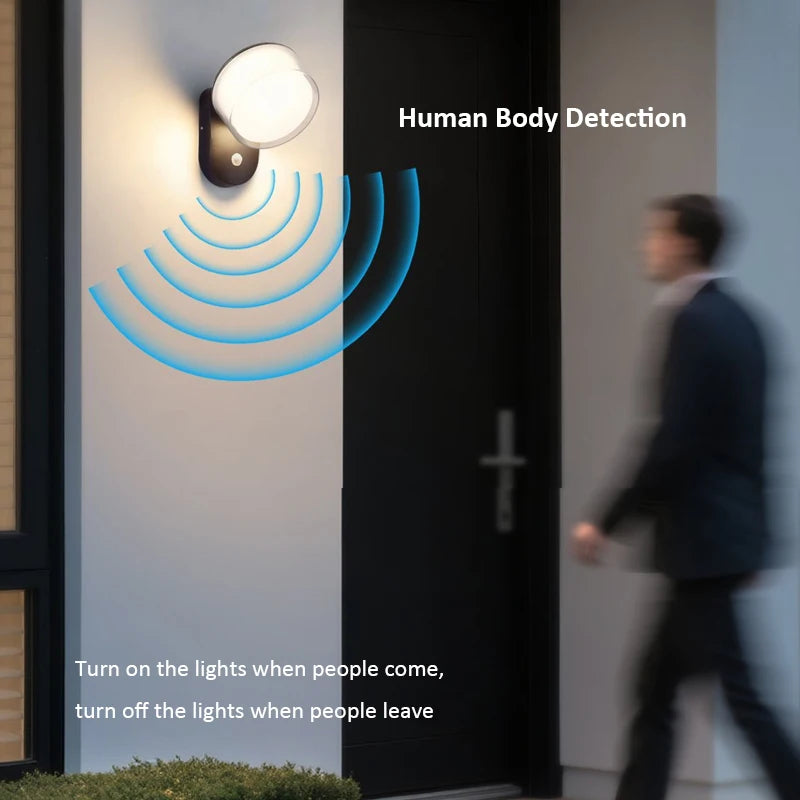 LED Outdoor Wall Light – IP65 Waterproof Motion Sensor Wall Lamp for Porch, Balcony, Garden, Corridor & Home Exterior Lighting