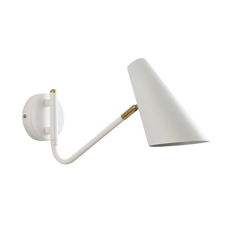 Adjustable Long-Arm LED Wall Lamp – American Modern Plug-In Sconce for Bedside, Study, and Interior Home Décor Lighting