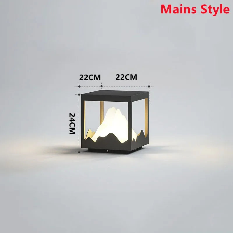 Solar Post Light Outdoor – IP65 Waterproof Auto Dusk to Dawn Stainless Steel Pathway Lamp for Garden, Villa, Courtyard, Fence Lighting