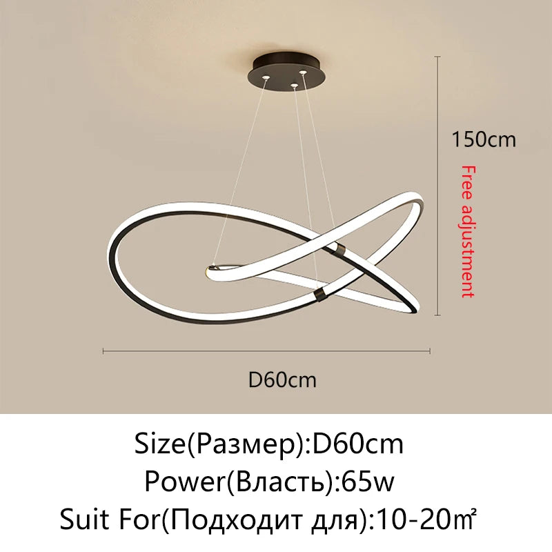Modern LED Chandelier – Decorative Ceiling Light for Living Room, Dining Room, Bedroom & Kitchen