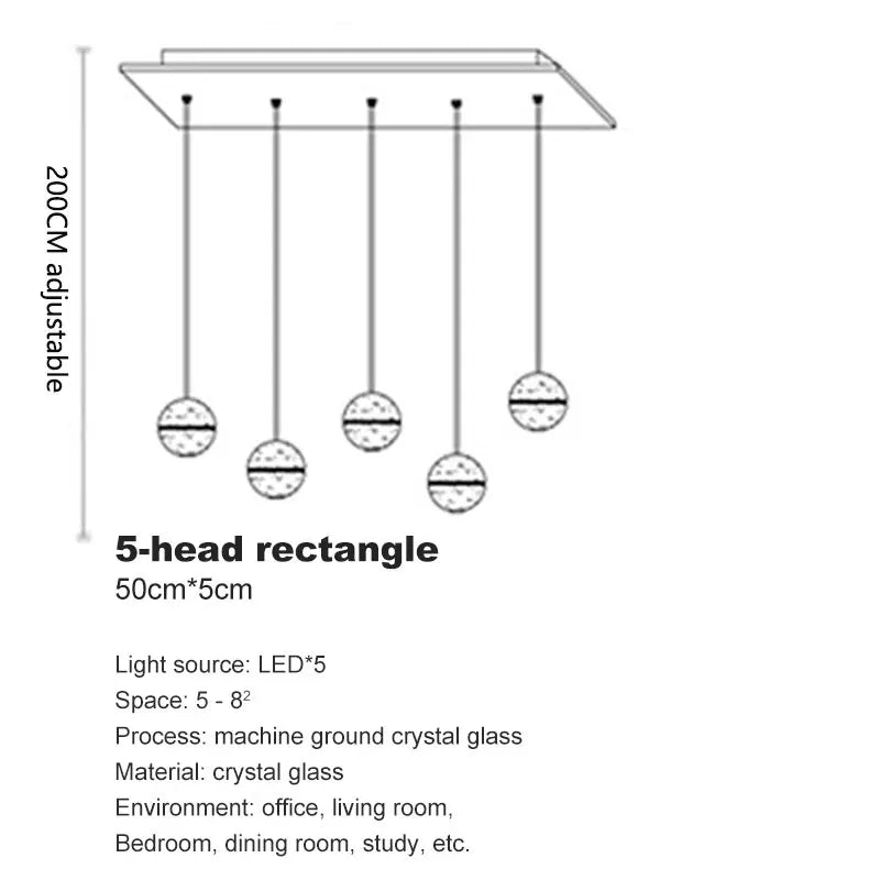 Spiral Staircase Living Room Crystal Ball LED Chandelier – Modern 2024 Luxury Ceiling Light for Home, Dining & Bedroom