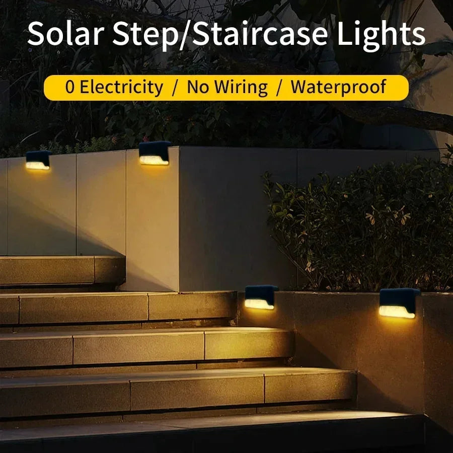 Solar Deck Lights Outdoor – Waterproof Garden, Patio, Stair & Pathway Lighting (1pcs / 4pcs)