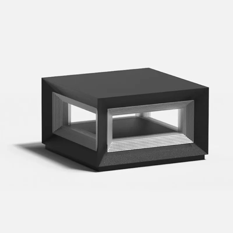 Outdoor IP65 Waterproof LED Square Lawn Light, Stainless Steel Pillar &amp; Fence Post Lamp for Courtyard & Path Lighting