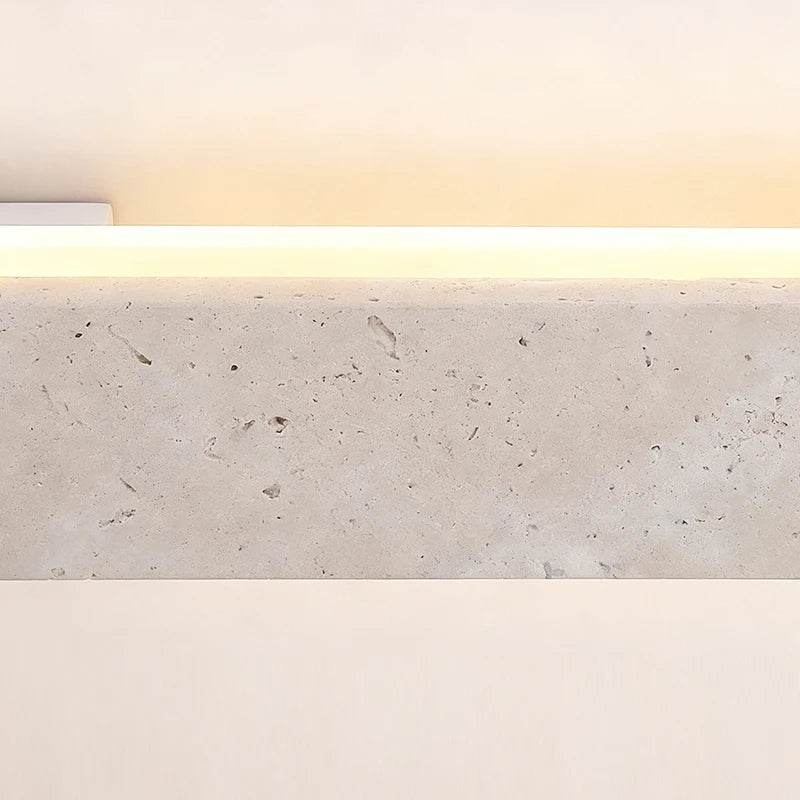 Outdoor Garden Wall Lamp – Yellow Natural Stone Long Strip Waterproof Lighting for Villa, Courtyard, Terrace