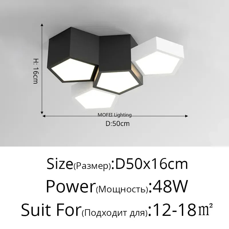 Nordic Designer Honeycomb LED Chandelier – Creative Remote-Dimming Pendant Light for Living Room & Bedroom