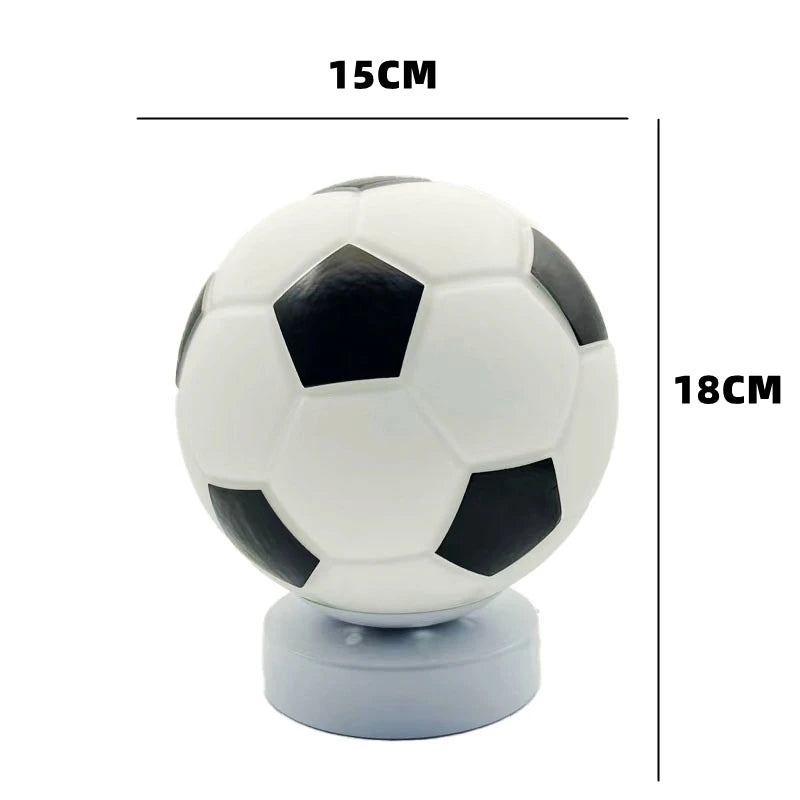 Football Theme Table Lamp – Creative Decorative LED Desk Light with Dimmable Touch Control