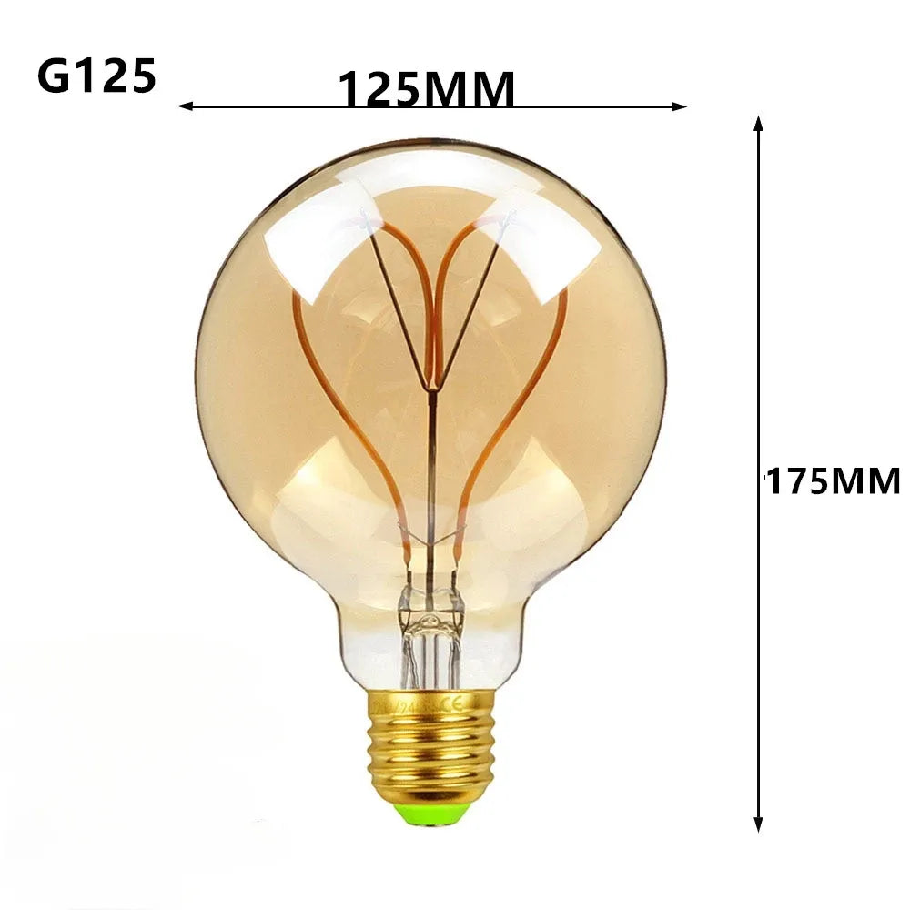 LED Filament Letter Bulb G125 LOVE – Warm Ambient Edison Light for Bedroom and Home Décor