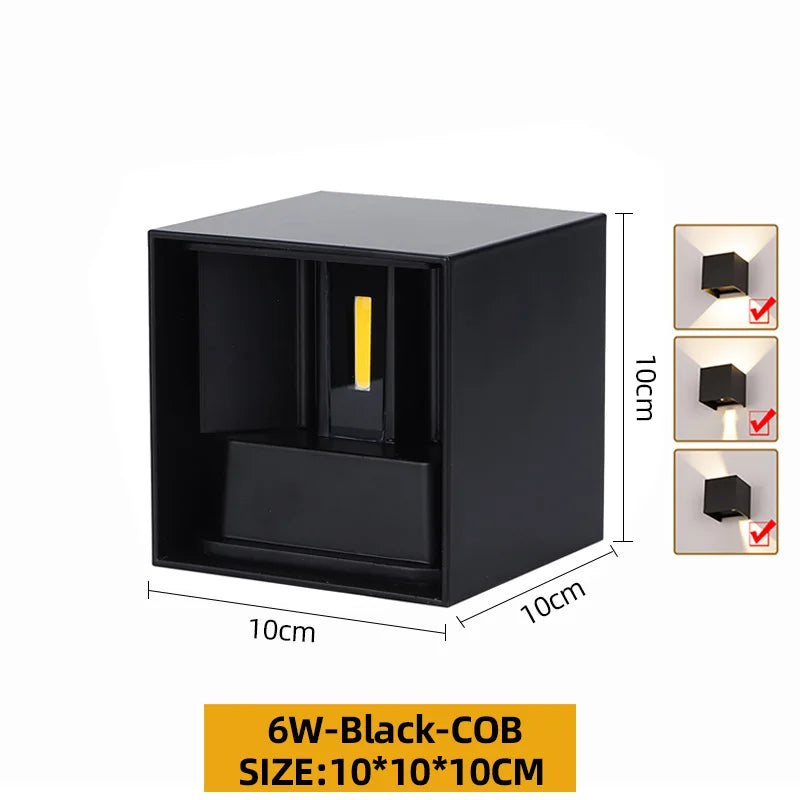 Aluminum LED Outdoor Wall Light – Waterproof Porch, Garden, Bedroom, Living Room, Corridor & Stairs Lighting