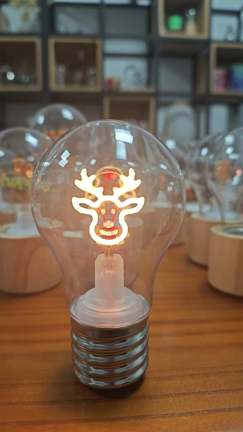 Edison A70 Rechargeable LED Decorative Bulb – Vintage Warm Light Type-C Portable Art Lamp